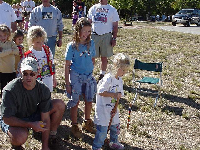 Kara Boldt and Morgan Carter watch Brooke Boldt.JPG